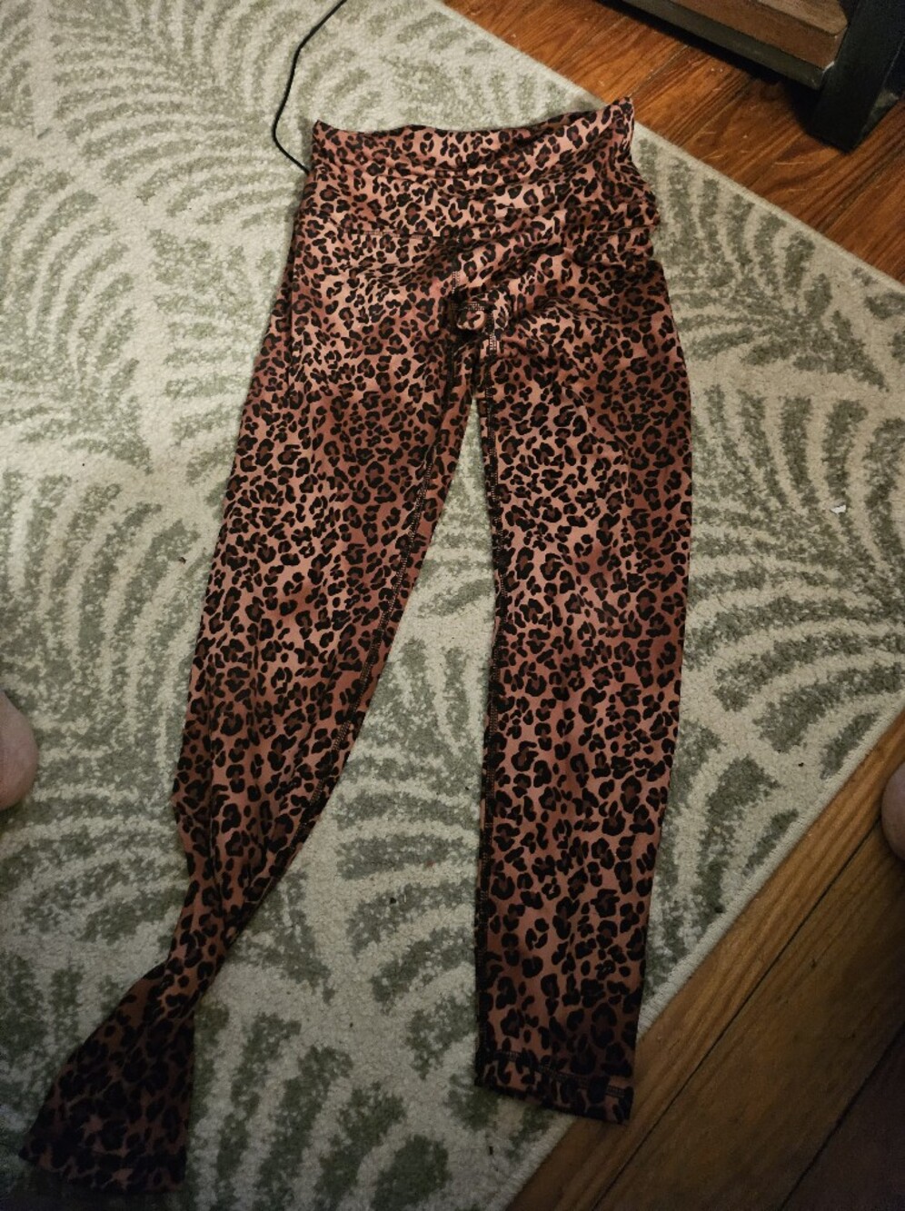 Balance Collection Leopard Print Leggings in Rust and Black